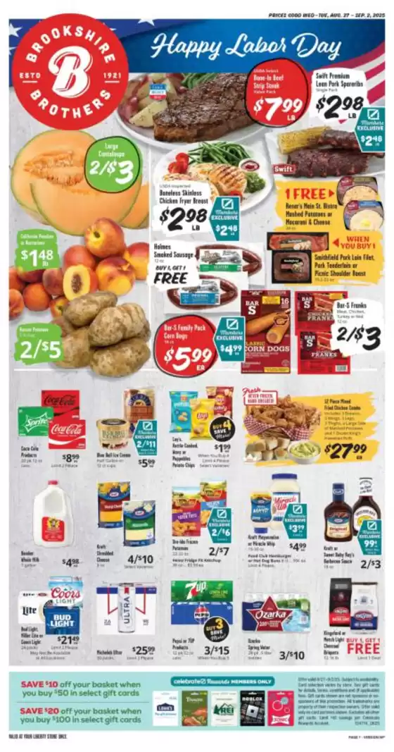 Brookshire Brothers catalogue in Vidalia LA | Brookshire Brothers weekly ad | 2025-08-27T00:00:00.000Z - 2025-09-02T00:00:00.000Z