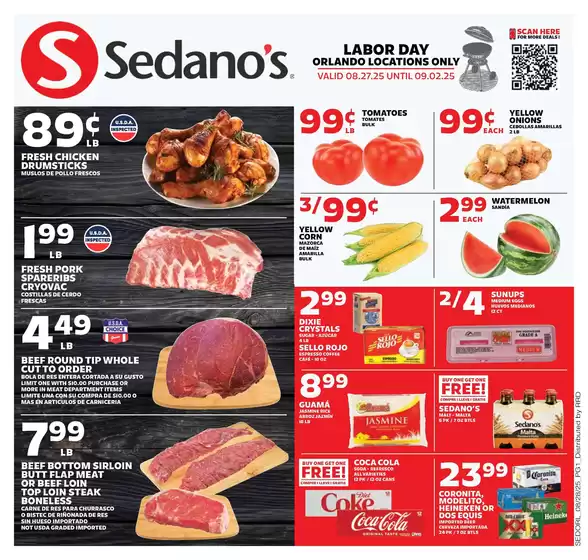 Sedano's catalogue in Rayville LA | Great discounts on selected products | 2025-08-27T00:00:00.000Z - 2025-09-02T00:00:00.000Z