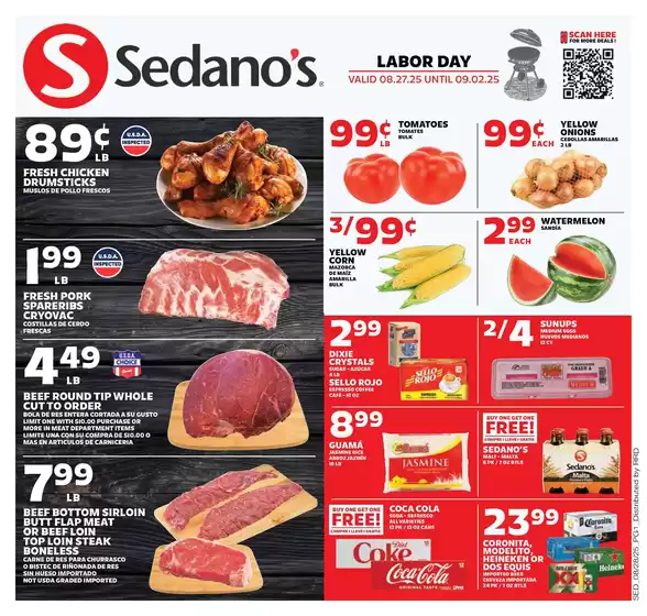 Sedano's catalogue in Rayville LA | Sedano's weekly ad | 2025-08-27T00:00:00.000Z - 2025-09-02T00:00:00.000Z