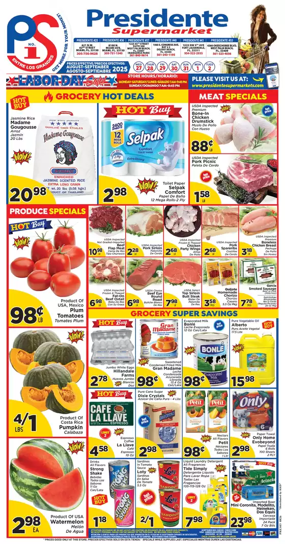 Presidente catalogue in Rockford IL | Great offer for bargain hunters | 2025-08-27T00:00:00.000Z - 2025-09-02T00:00:00.000Z