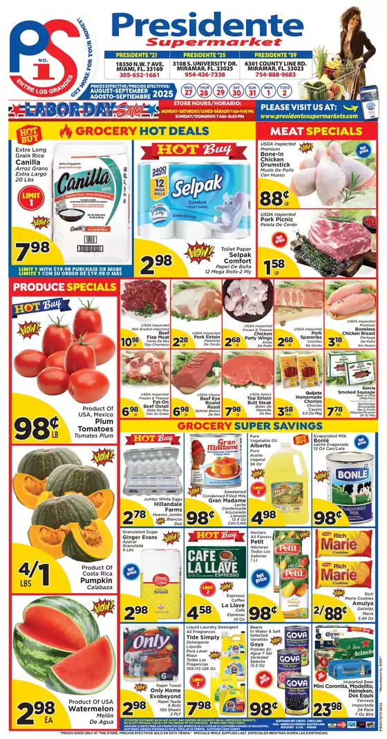 Presidente catalogue in Rockford IL | Offers for bargain hunters | 2025-08-27T00:00:00.000Z - 2025-09-02T00:00:00.000Z