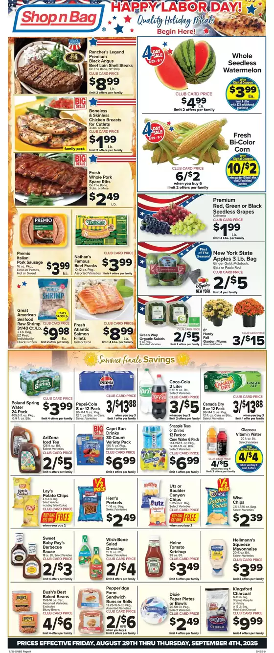 Foodtown supermarkets catalogue in Chino Valley AZ | Great offer for all customers | 2025-08-29T00:00:00.000Z - 2025-09-04T00:00:00.000Z