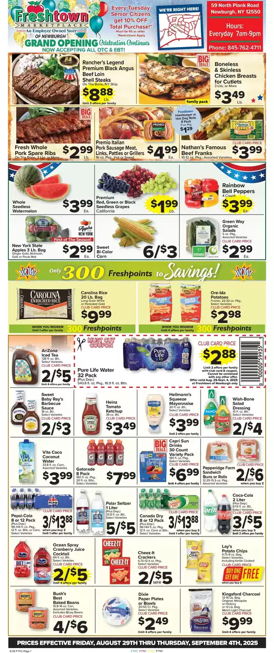 Foodtown supermarkets catalogue in Rayville LA | Attractive special offers for everyone | 2025-08-29T00:00:00.000Z - 2025-09-04T00:00:00.000Z