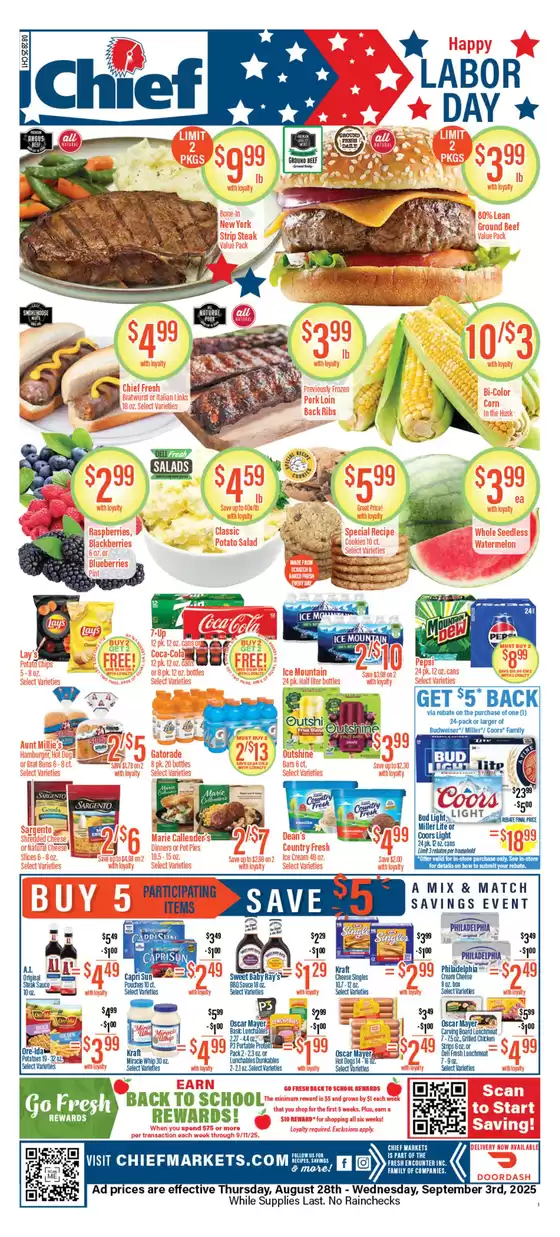 Chief Supermarket catalogue in Lees Summit MO | Chief Supermarket weekly ad | 2025-08-28T00:00:00.000Z - 2025-09-03T00:00:00.000Z