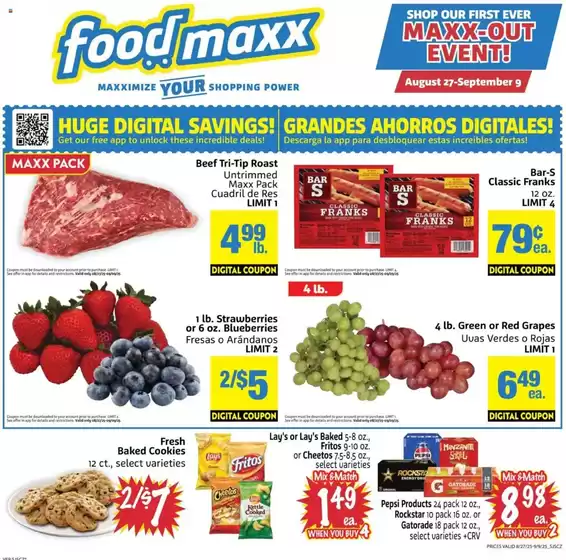 Foodmaxx catalogue in Lees Summit MO | Foodmaxx weekly ad | 2025-08-27T00:00:00.000Z - 2025-09-09T00:00:00.000Z