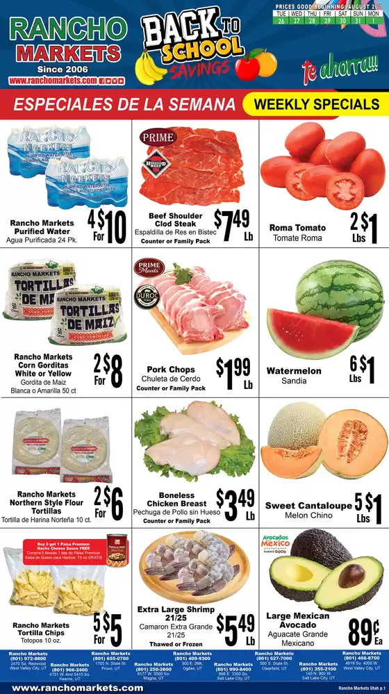 Rancho Markets catalogue in Austin TX | Offers for bargain hunters | 2025-08-26T00:00:00.000Z - 2025-09-01T00:00:00.000Z