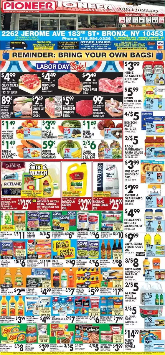 Pioneer Supermarkets catalogue in Tuskegee AL | Current bargains and offers | 2025-08-29T00:00:00.000Z - 2025-09-04T00:00:00.000Z