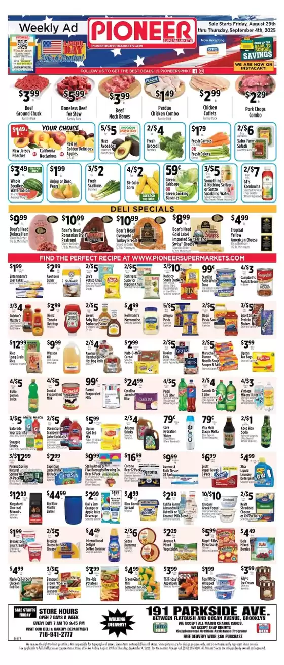 Pioneer Supermarkets catalogue in Tuskegee AL | Special offers for you | 2025-08-29T00:00:00.000Z - 2025-09-04T00:00:00.000Z
