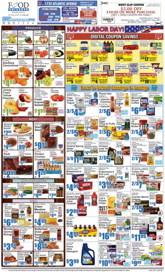 Food Universe catalogue in Tuskegee AL | Discounts and promotions | 2025-08-29T00:00:00.000Z - 2025-09-04T00:00:00.000Z