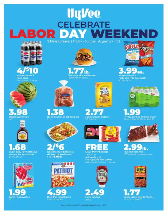 Hy-Vee catalogue | Top deals and discounts | 2025-08-29T00:00:00.000Z - 2025-08-31T00:00:00.000Z