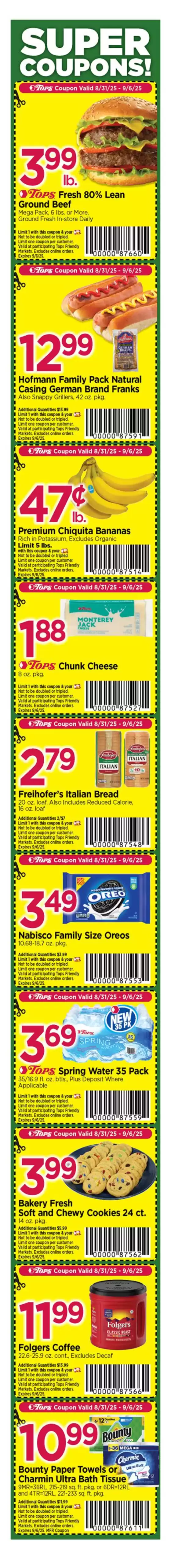 Tops catalogue in Ontario CA | Super Coupons! | 2025-08-31T00:00:00.000Z - 2025-09-06T00:00:00.000Z