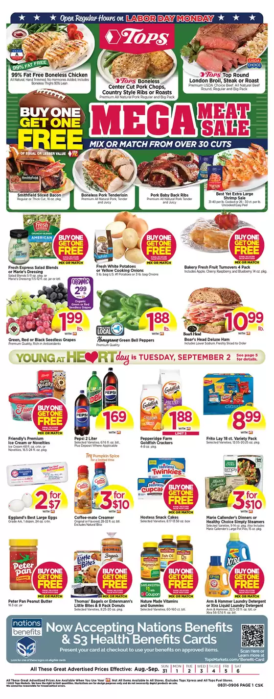 Tops catalogue in Ontario CA | Save now with our deals | 2025-08-31T00:00:00.000Z - 2025-09-06T00:00:00.000Z