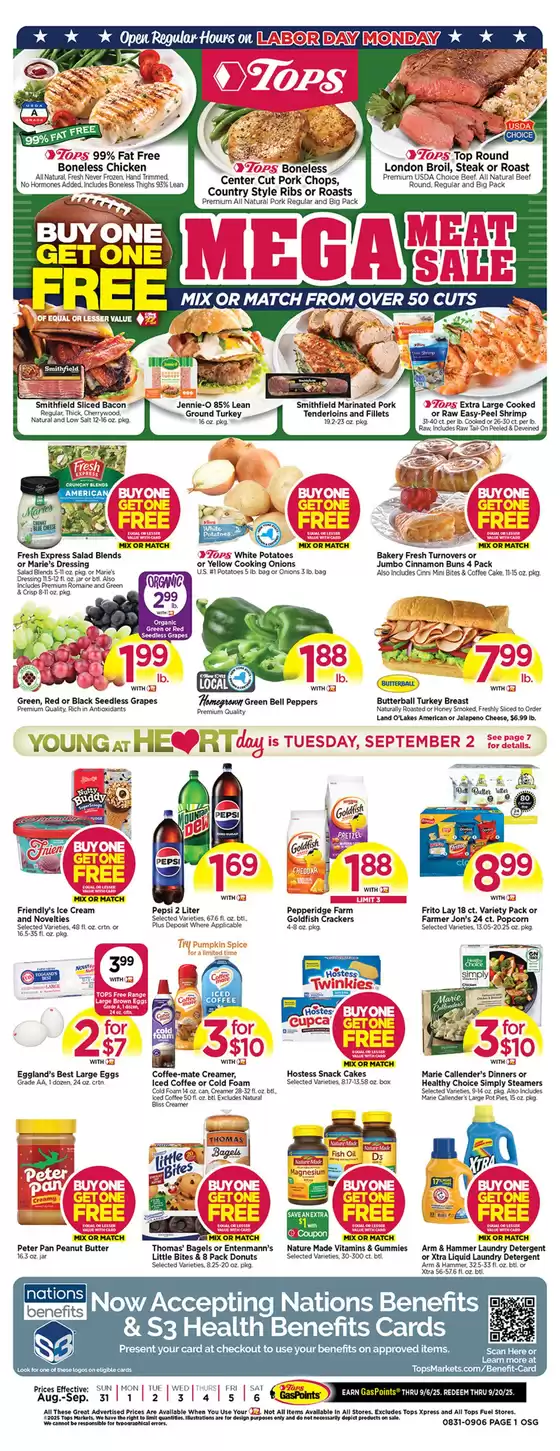 Tops catalogue in Ontario CA | Weekly Specials | 2025-08-31T00:00:00.000Z - 2025-09-06T00:00:00.000Z