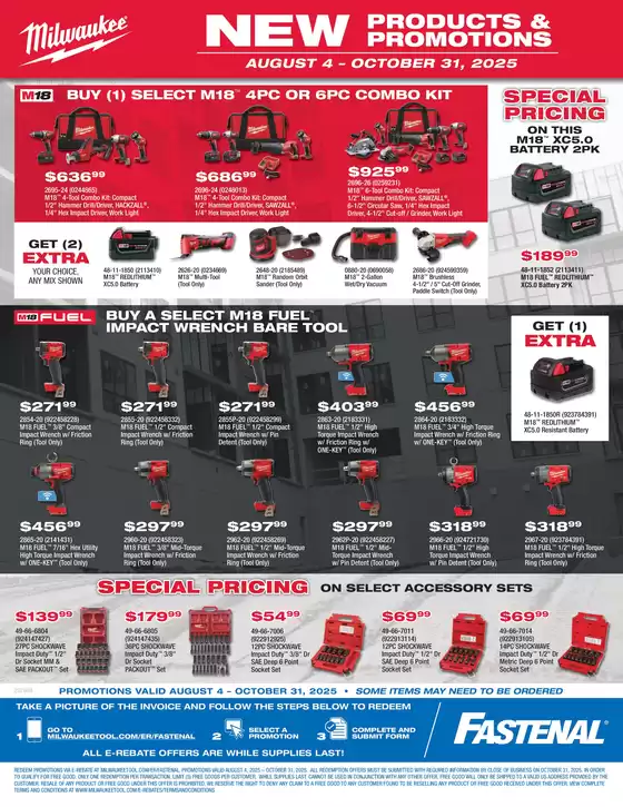 Fastenal catalogue in Ontario CA | Fastenal Milwaukee Q3 Promo | 2025-09-01T00:00:00.000Z - 2025-12-31T00:00:00.000Z