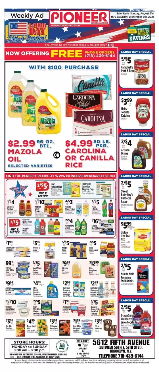 Pioneer Supermarkets catalogue in Arlington VA | Our best deals for you | 2025-08-31T00:00:00.000Z - 2025-09-06T00:00:00.000Z