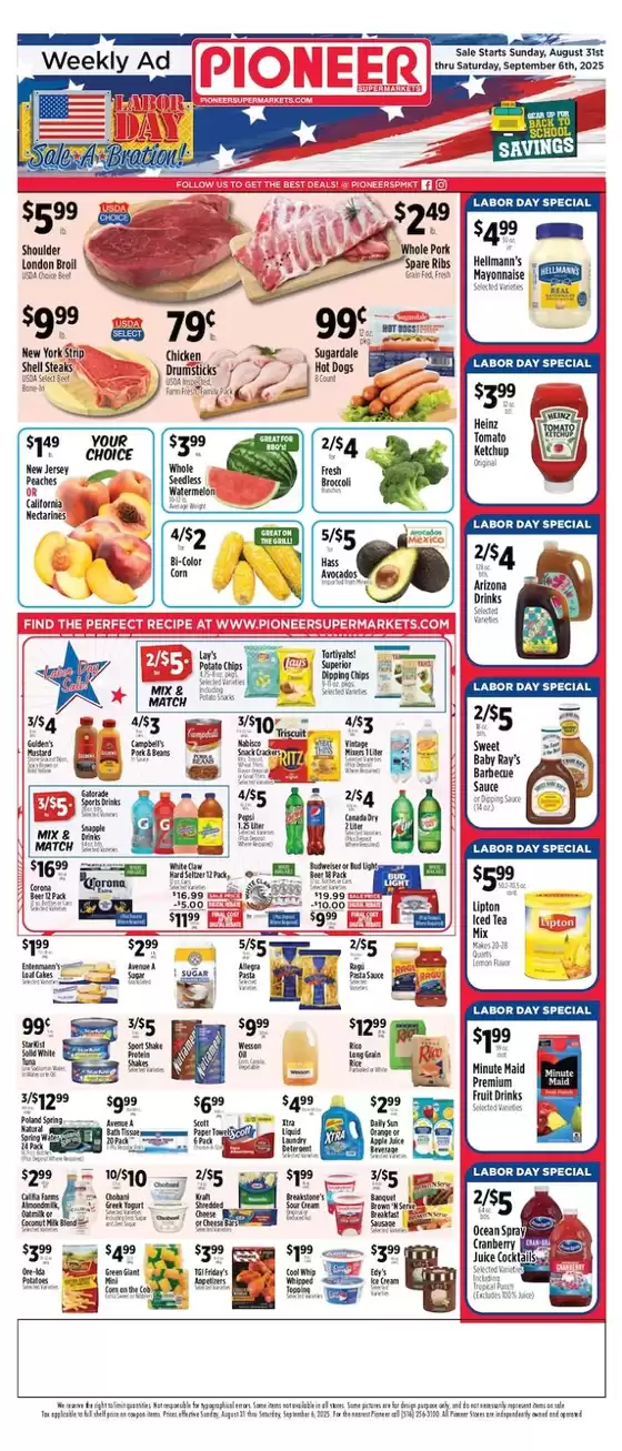 Pioneer Supermarkets catalogue in Arlington VA | Top deals for all customers | 2025-08-31T00:00:00.000Z - 2025-09-06T00:00:00.000Z