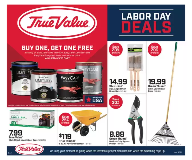 True Value catalogue in Santa Fe Springs CA | Current deals and offers | 2025-08-29T00:00:00.000Z - 2025-09-15T00:00:00.000Z