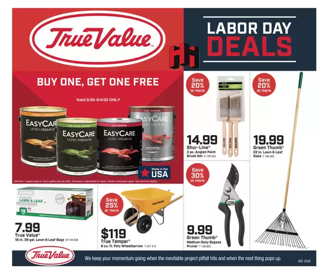 True Value catalogue in Santa Fe Springs CA | Top deals for all customers | 2025-08-29T00:00:00.000Z - 2025-09-15T00:00:00.000Z