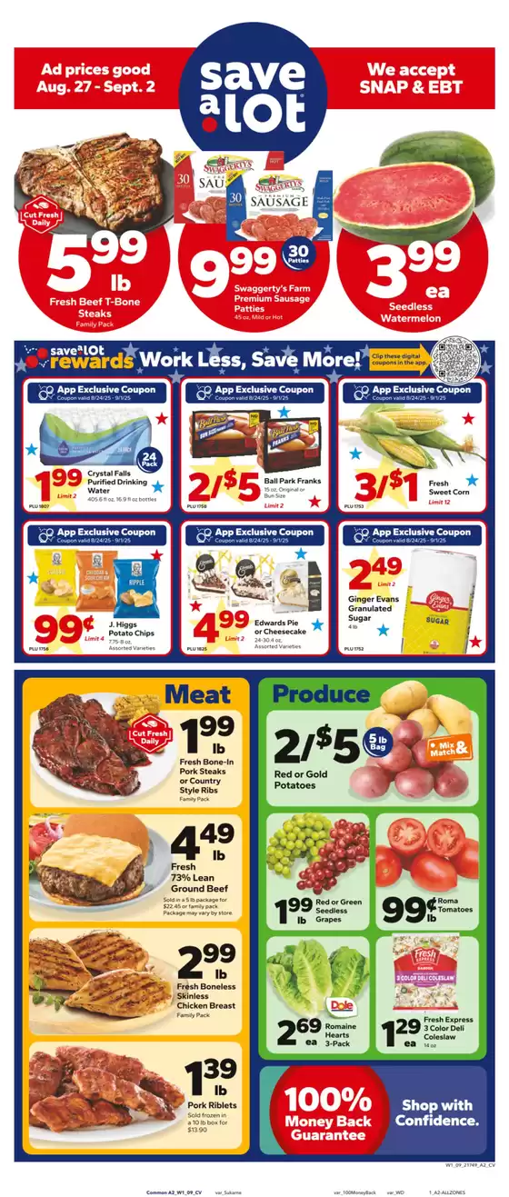 Save a Lot catalogue in Dunlap IL | Exclusive bargains | 2025-08-27T00:00:00.000Z - 2025-09-02T00:00:00.000Z