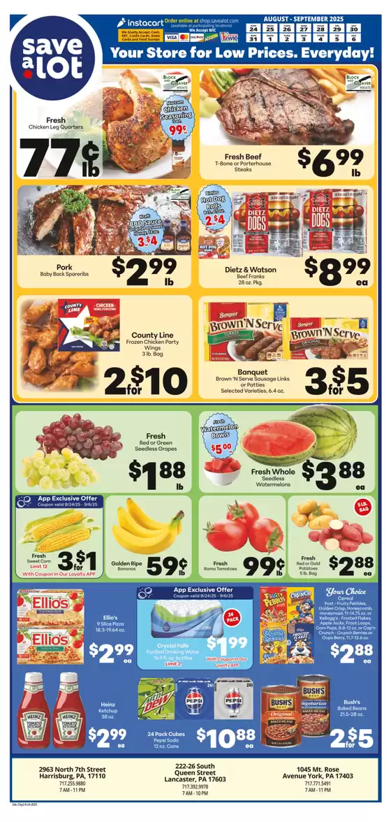 Save a Lot catalogue in Aventura FL | Exclusive deals and bargains | 2025-08-24T00:00:00.000Z - 2025-09-01T00:00:00.000Z