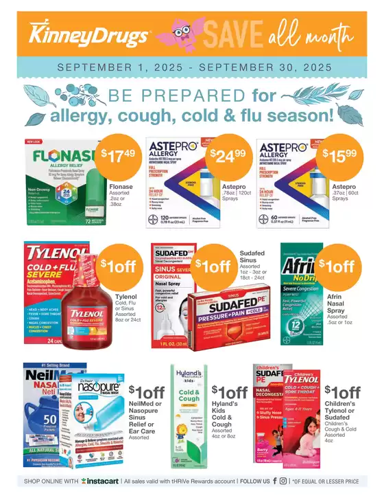 Kinney Drugs catalogue in Scranton PA | Great offer for bargain hunters | 2025-09-01T00:00:00.000Z - 2025-09-30T00:00:00.000Z