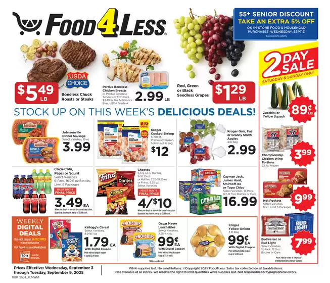 Food 4 Less catalogue in Liberty KY | Save now with our deals | 2025-09-03T00:00:00.000Z - 2025-09-09T00:00:00.000Z