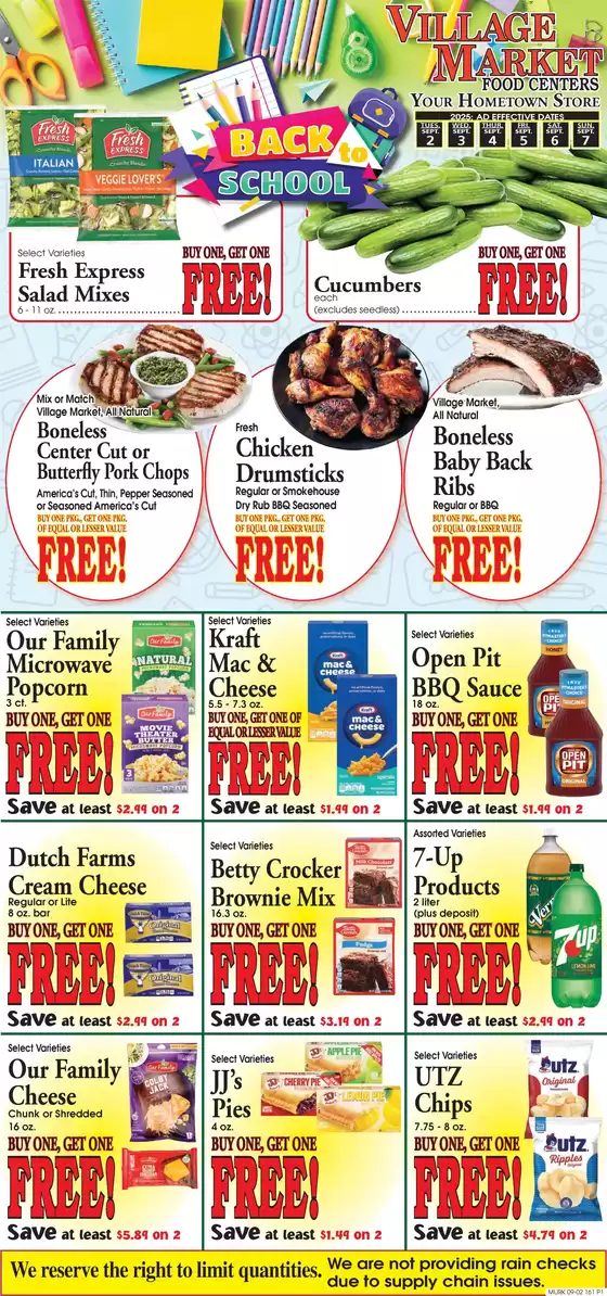 Village Market Food Centers catalogue in Kansas City KS | Top deals and discounts | 2025-09-02T00:00:00.000Z - 2025-09-07T00:00:00.000Z