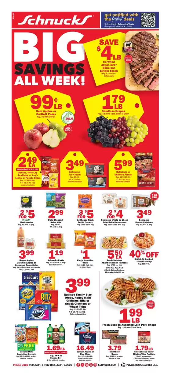 Schnucks catalogue in Phoenix AZ | Exclusive deals and bargains | 2025-09-03T00:00:00.000Z - 2025-09-09T00:00:00.000Z