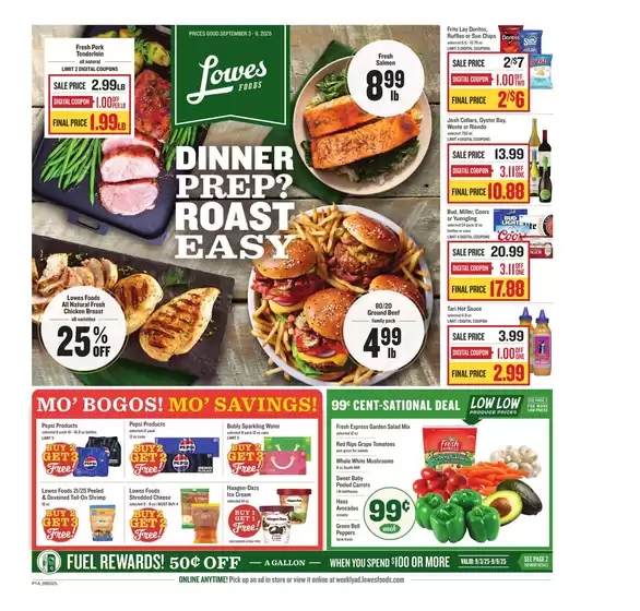 Lowes Foods catalogue in Pittsburgh PA | Weekly Ad | 2025-09-03T00:00:00.000Z - 2025-09-09T00:00:00.000Z