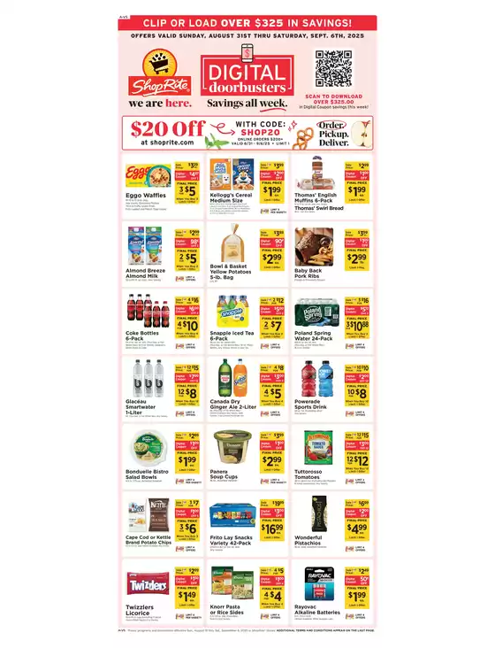 ShopRite catalogue in Monticello NY | New offers to discover | 2025-08-28T00:00:00.000Z - 2025-09-06T00:00:00.000Z
