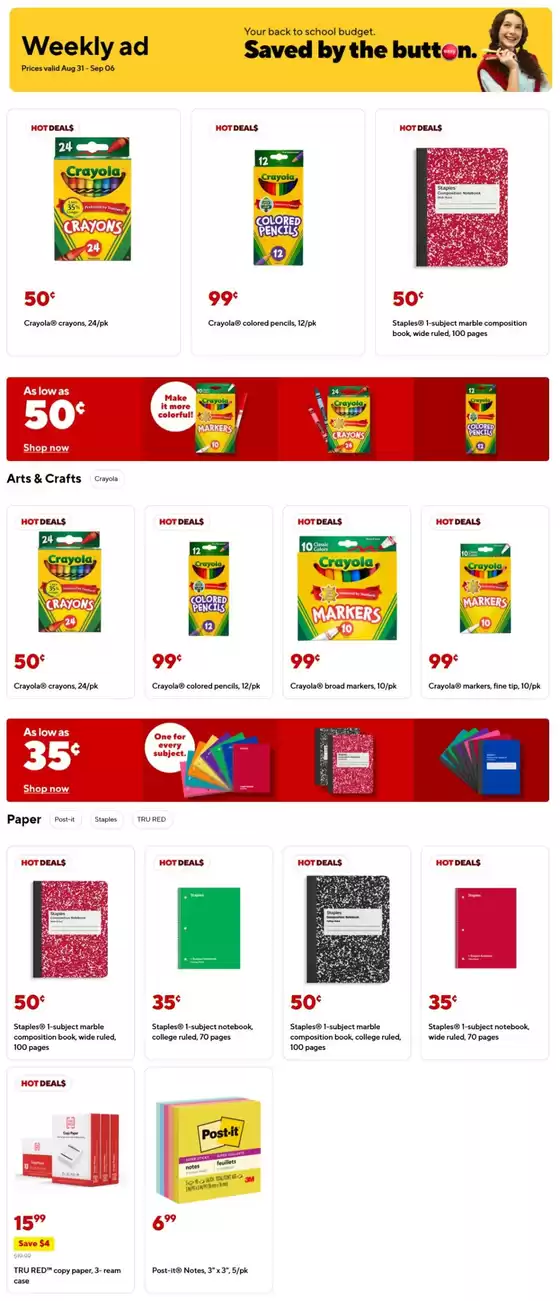 Staples flyer