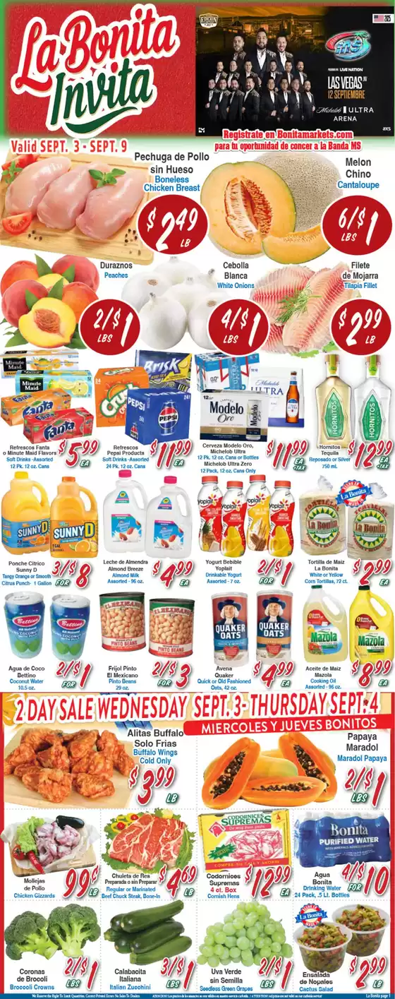 La Bonita Supermarkets catalogue in Pacoima CA | Exclusive bargains | 2025-09-04T00:00:00.000Z - 2025-09-18T00:00:00.000Z