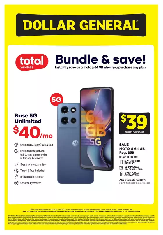Dollar General catalogue in Genesee ID | Great discounts on selected products | 2025-08-17T00:00:00.000Z - 2025-09-20T00:00:00.000Z