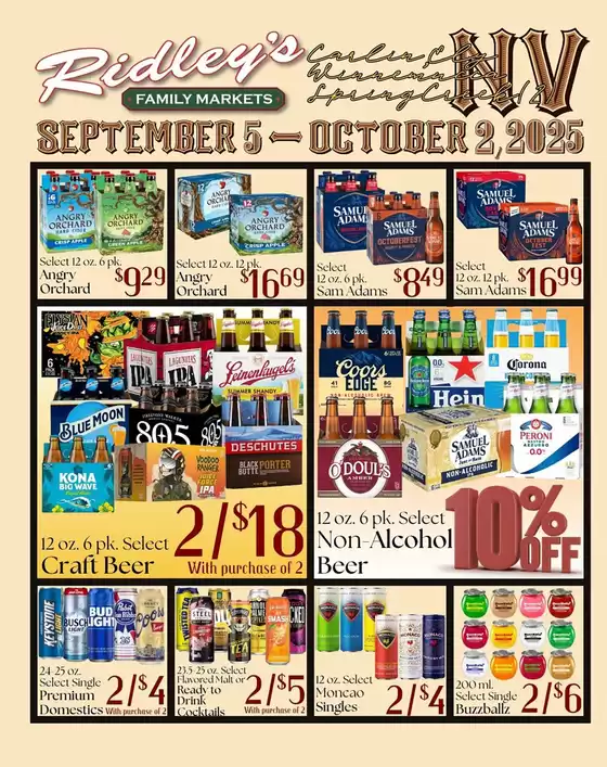 Ridley's Family Markets catalogue in Joshua TX | Discounts and promotions | 2025-09-05T00:00:00.000Z - 2025-10-02T00:00:00.000Z