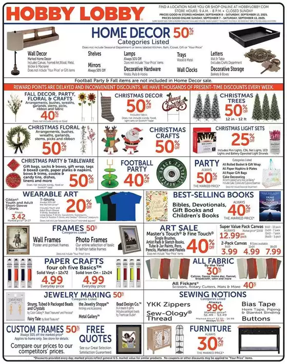 Hobby Lobby Weekly ad
