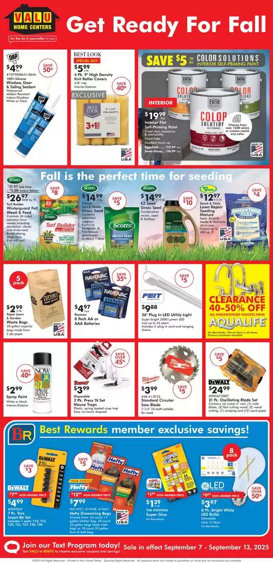 Valu Home Centers catalogue in Centereach NY | Valu Home Centers weekly ad | 2025-09-07T00:00:00.000Z - 2025-09-13T00:00:00.000Z