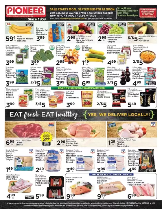 Pioneer Supermarkets catalogue in Ocean Springs MS | Pioneer Supermarkets weekly ad | 2025-09-08T00:00:00.000Z - 2025-09-14T00:00:00.000Z