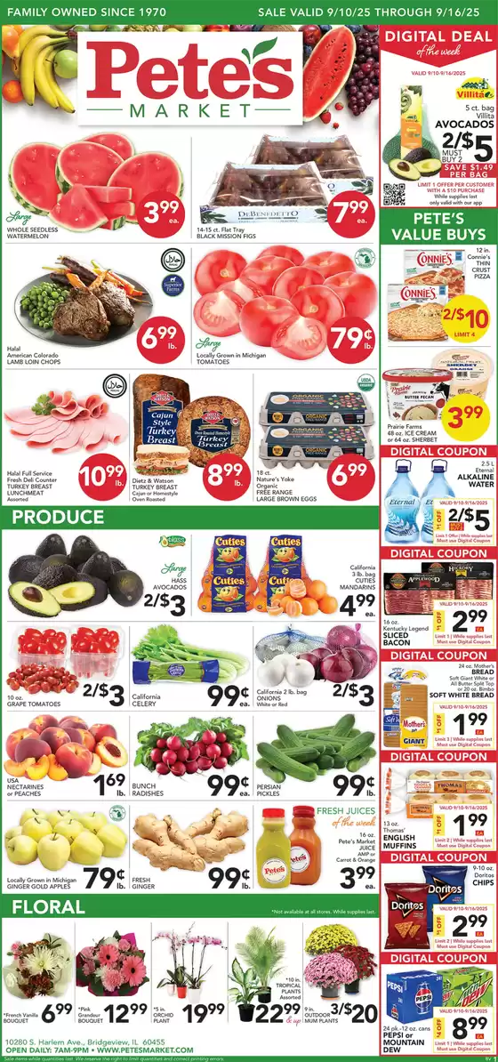 Pete's Fresh Market catalogue in Hancock MD | Top deals and discounts | 2025-09-10T00:00:00.000Z - 2025-09-16T00:00:00.000Z