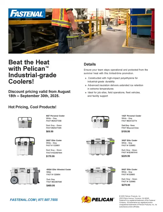 Fastenal Pelican Q3 Promo