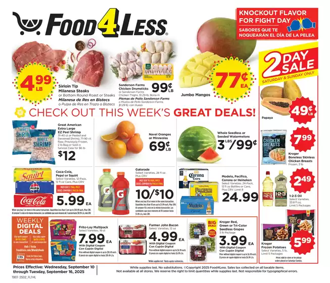 Food 4 Less catalogue | Great discounts on selected products | 2025-09-10T00:00:00.000Z - 2025-09-16T00:00:00.000Z