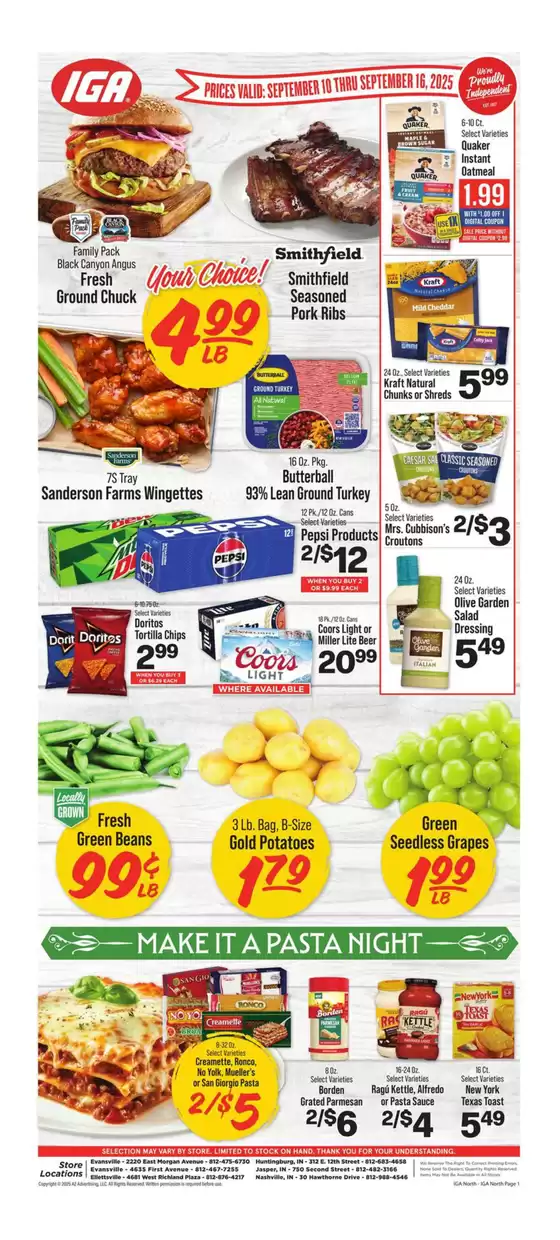 IGA catalogue in Monson MA | Exclusive deals for our customers | 2025-09-10T00:00:00.000Z - 2025-09-16T00:00:00.000Z