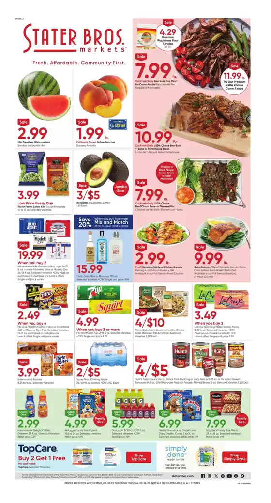 Stater Bros catalogue | Top deals and discounts | 2025-09-10T00:00:00.000Z - 2025-09-16T00:00:00.000Z