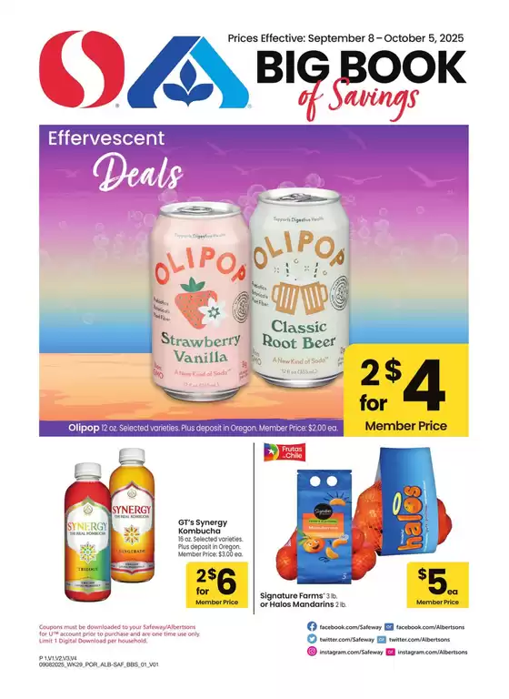 Safeway catalogue in Hazel Dell North WA | Safeway - Portland - BBS | 2025-09-08T00:00:00.000Z - 2025-10-05T00:00:00.000Z