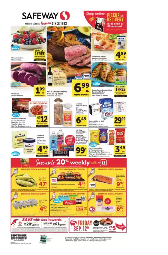 Safeway catalogue in Columbia IL | Discounts and promotions | 2025-09-10T00:00:00.000Z - 2025-09-16T00:00:00.000Z