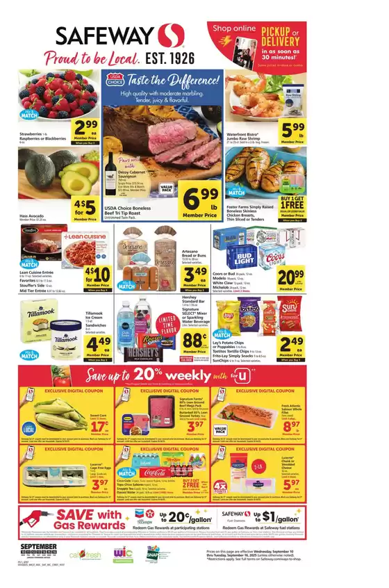 Safeway catalogue in Columbia IL | Current deals and offers | 2025-09-10T00:00:00.000Z - 2025-09-16T00:00:00.000Z