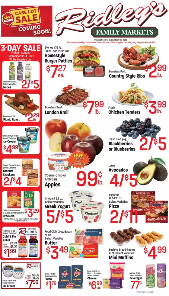 Ridley's Family Markets catalogue in Denton TX | Exclusive deals for our customers | 2025-09-09T00:00:00.000Z - 2025-09-15T00:00:00.000Z