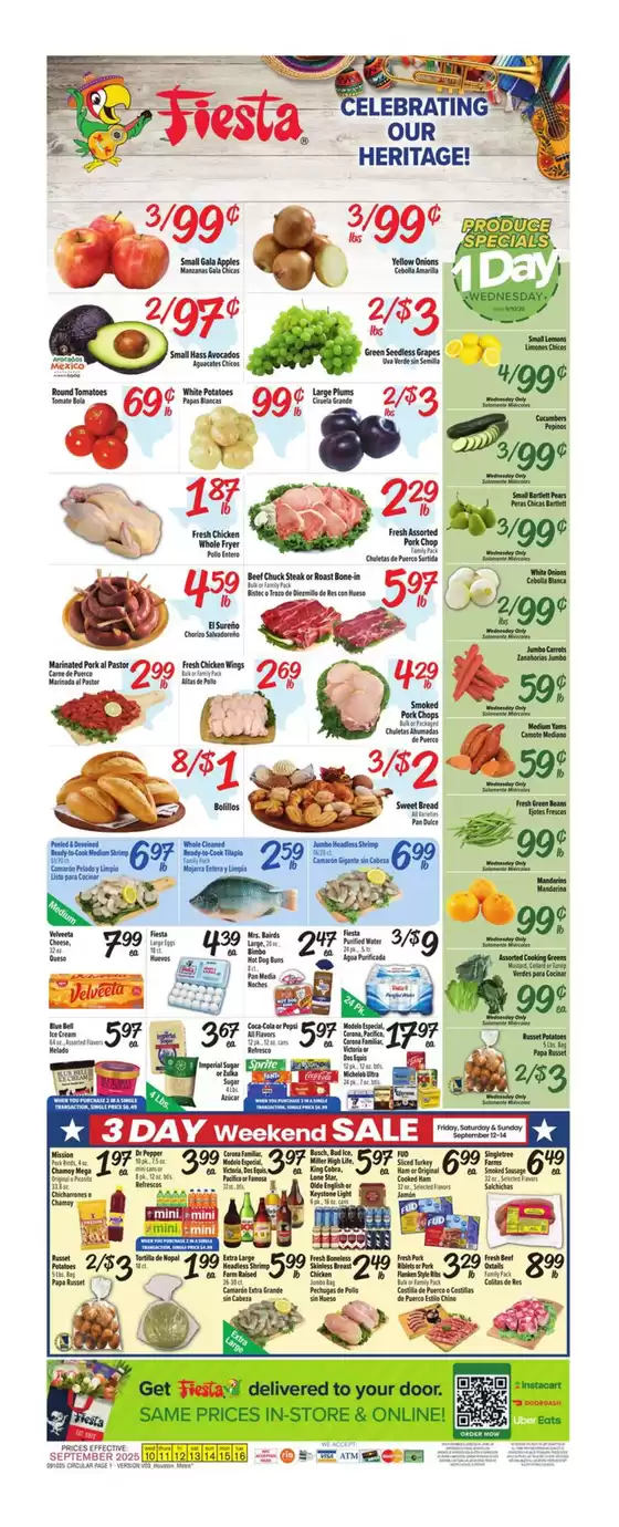 Fiesta Mart catalogue in Edna TX | Current bargains and offers | 2025-09-10T00:00:00.000Z - 2025-09-16T00:00:00.000Z
