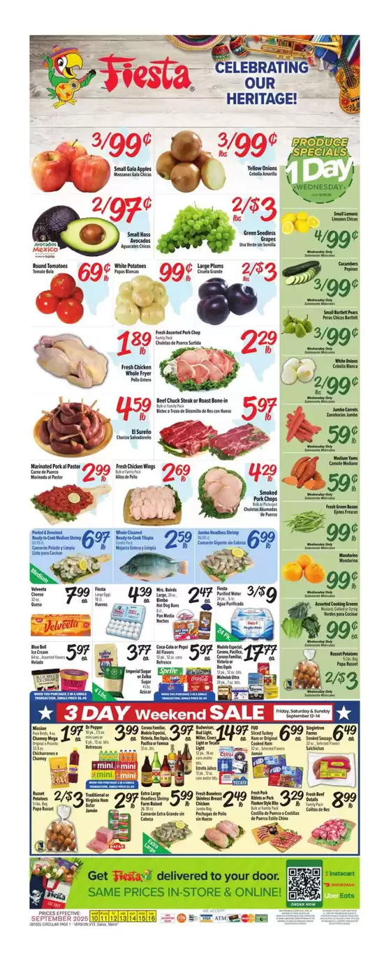 Fiesta Mart catalogue in Hannibal NY | Discounts and promotions | 2025-09-10T00:00:00.000Z - 2025-09-16T00:00:00.000Z
