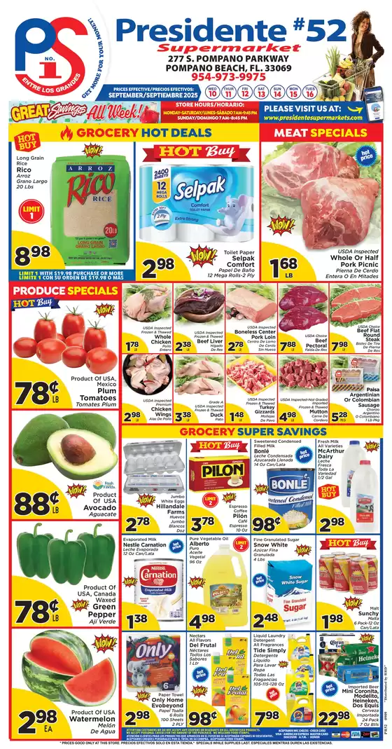 Presidente catalogue in Cabazon CA | Current deals and offers | 2025-09-11T00:00:00.000Z - 2025-09-25T00:00:00.000Z