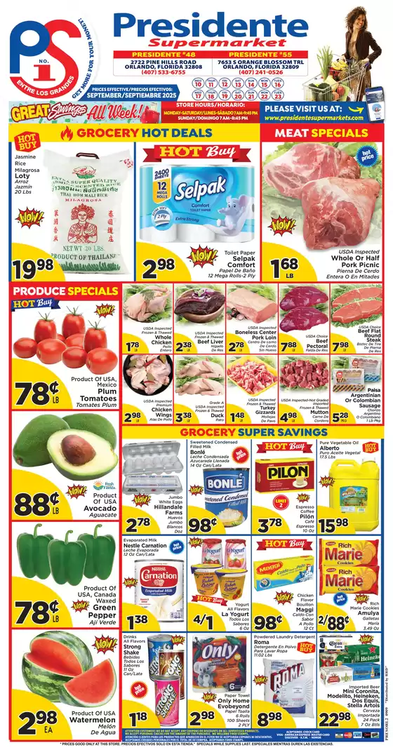 Presidente catalogue in Cabazon CA | Discover attractive offers | 2025-09-11T00:00:00.000Z - 2025-09-25T00:00:00.000Z